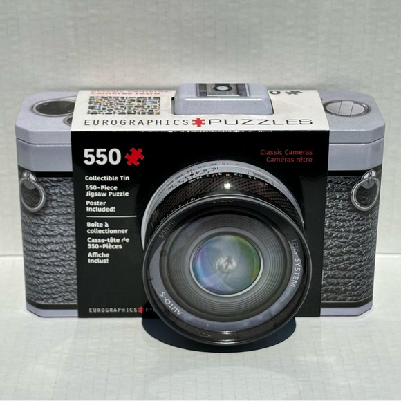 Eurographics Puzzle Collectible Tin Classic Cameras 550 pieces NEW Sealed - Picture 2 of 7